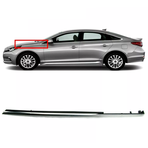 Front Fender Chrome Garnish Molding Trim Left for 2015-2017 for Hyundai Sonata