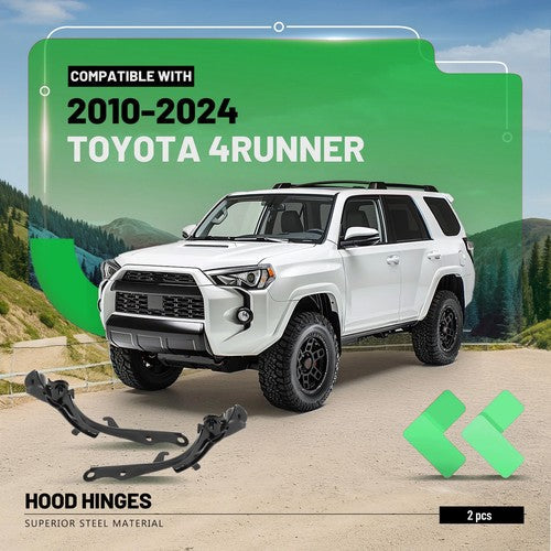 Hood Hinge Kit Fits 2010-2024 Toyota 4Runner 2pcs Driver & Passenger Side