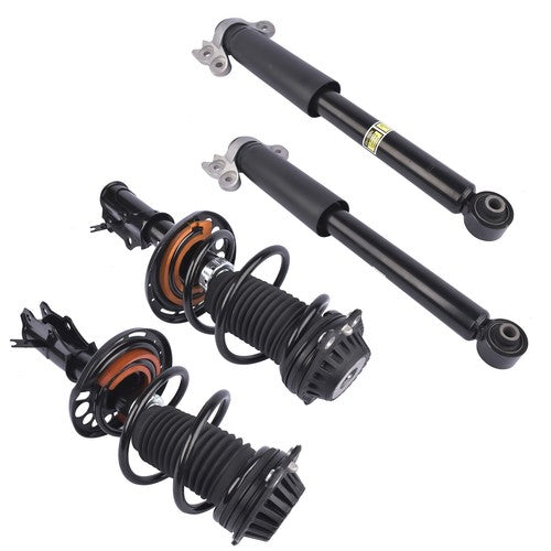 2 Front Strut & Spring Assys + 2 Rear Shock Absorbers For Chevy Malibu 2016-2023