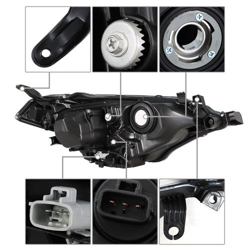 Headlight For Toyota Corolla 2014-2016 Headlamps Driver/Left Side Clear Housing