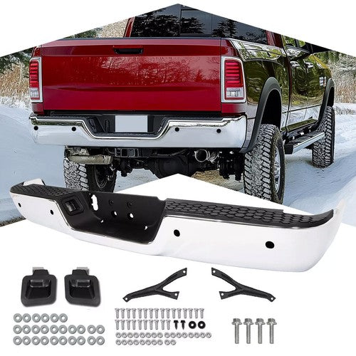 Chrome Rear Bumper Assembly for Ram 2500 3500 2013 2018 With Sensor Holes