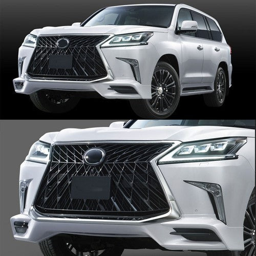 Front Upper Grille for Lexus LX570 2016-2021 Luxury Chrome Black NEW Style