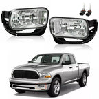 For 09-12 18 Dodge Ram 1500 2500 3500 Bumper Fog Lights Driving Lamps W Bracket