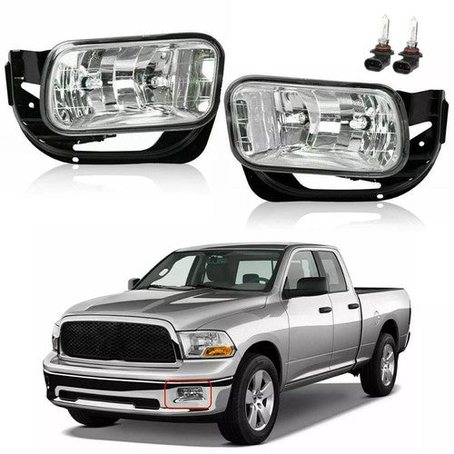 For 09-12 18 Dodge Ram 1500 2500 3500 Bumper Fog Lights Driving Lamps W Bracket