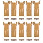 10 Pack Bucket Teeth with Flex Pins Yellow V17SYL V17PN Fits for Backhoe Loader