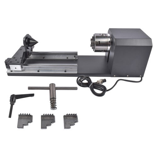 Rotary Axis with 3-Jaw Chuck for 50W 60W 80W 100W 130W CO2 Engraver 4.2A 1.68V
