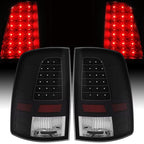 For 2009 2018 Dodge Ram 1500 2500 3500 LED Black Tail Lights Brake Lamps A Pair
