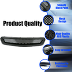 Black Mesh ABS Front Hood Grille Grill For 1996-1998 Honda Civic EJ JDM Type R