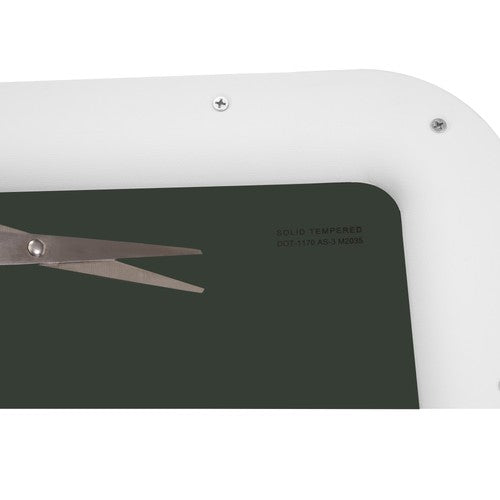 15 x24 White RV Window Entry Door Tinted Glass for Universal RV Trailer Camper