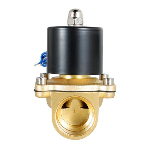 AC 110V 120V Volt NC 1" NPT Electric Solenoid Valve Brass Water Air Gas