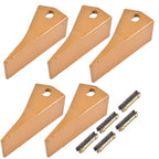 5Pcs 230SP Casting Bucket Teeth & TF23P Flex Pins for Backhoe Skid Steer Loader