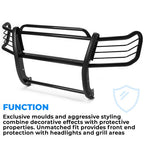 Black Grill Brush Guard Light Protector for Toyota Tacoma 1998-2004