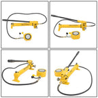 50T Low Profile Hydraulic Cylinder Jack Kit+CP-700 Manual Hydraulic Hand Pump