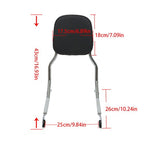 For Softail Heritage Classic Deluxe 2018-23 Passenger Backrest Upright Sissy Bar