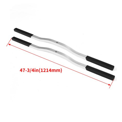 Universal 2 Piece Snowmobile Trailer Ski Tie Down Hold Down Bars With Black Boots