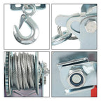 600 lbs Steel Cable Hand Winch Crank Gear Winch Atv Boat Trailer Heavy Duty