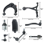 16Pc Suspension Kit Front Lower Upper Control Arm Set For Acura TL 2004-2006