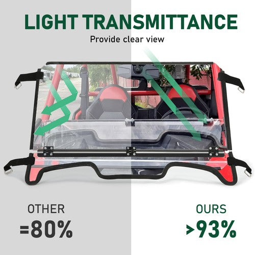Heavy Duty Full Flip Windshield For 19-23 Polaris RZR XP 1000/ 4 1000 Windscreen
