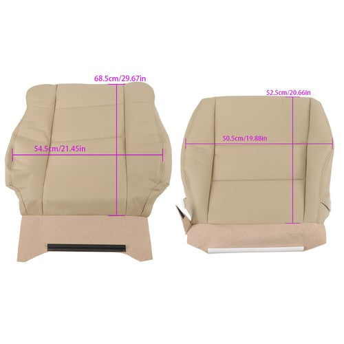 Front Driver&Passenger Perforated Cortical Cover Tan New For Acura RDX 2007-2012
