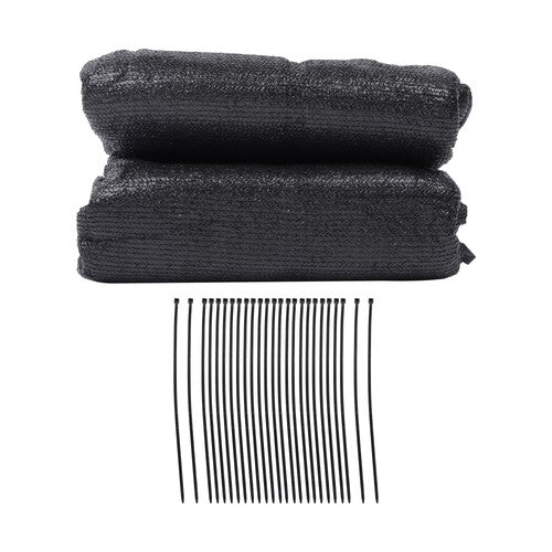 Garden Privacy Fence Heavy Duty 5ft X 50ft Barrier Net With Zip Ties Black