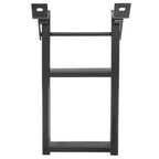 Truck Bed Step 2-Rung Retractable Tailgate Ladder Heavy Duty W/L-Shaped Bracket