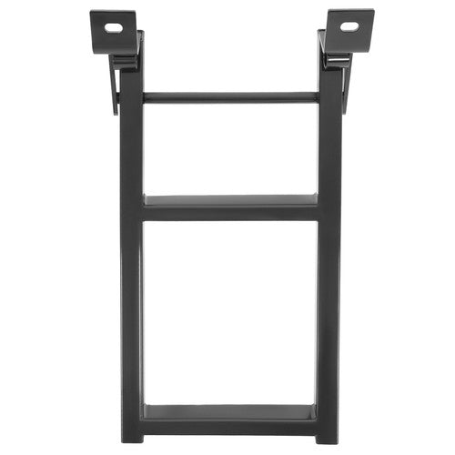 Truck Bed Step 2-Rung Retractable Tailgate Ladder Heavy Duty W/L-Shaped Bracket