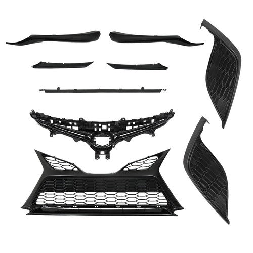 Plastic For Toyota Camry SE 2021 2022 2023 Front Grille Trim Fog Light Bezel Set