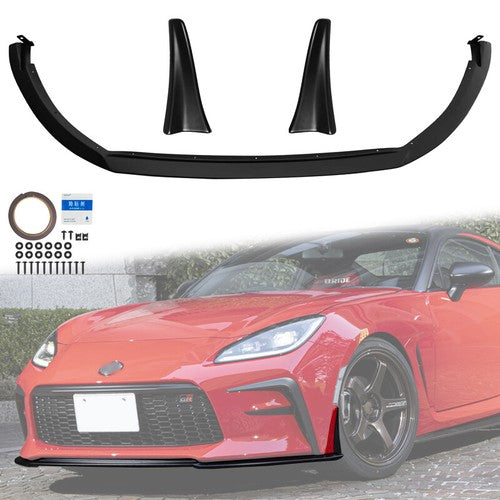 Front Bumper Black Body Spoiler Lips for Toyota GR86 2022-2024 2025 MA-X Style