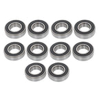 10Pcs 1641-2RS Deep Groove Ball Bearings 1In Inner Dia 2In OD 9/16In Bore Sealed