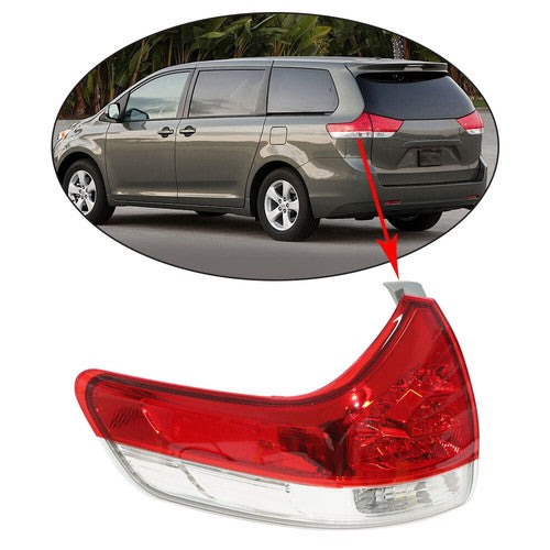 Driver LH Side Outer Tail Light Lamp Replace Halogen For 2011-2014 Toyota Sienna