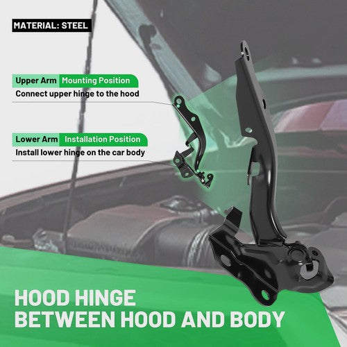 Hood Hinge Kit Fits 2010-2024 Toyota 4Runner 2pcs Driver & Passenger Side