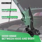 Hood Hinge Kit Fits 2010-2024 Toyota 4Runner 2pcs Driver & Passenger Side