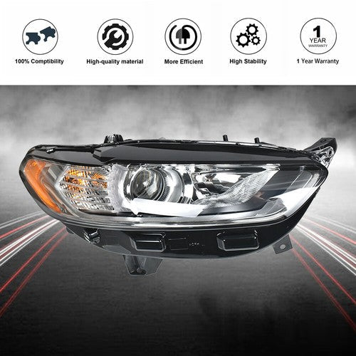 For Ford Fusion 2013 2014 2015 2016 Headlight Headlamps Clear Halogen Passenger