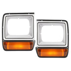 Headlight Bezel for Dodge D W Pickup Truck 1986 1990 Pair Corner Parking Light