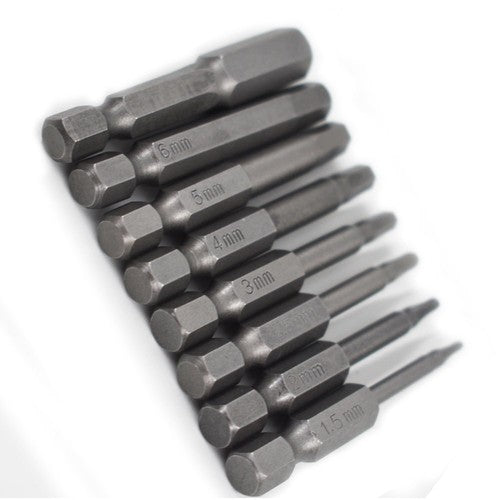Metric mm Hex Head Allen Bit Set 8 Piece Quick Connect Shank Impact Driver Drill