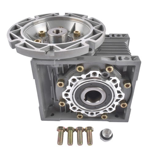 MRV063 Ratio 100:1 Worm Gear Speed Reducer, 56C Flange 0.57HP Input, Keyed Shaft