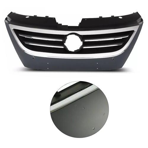Front Bumper Upper Grille for VW for Volkswagen Passat CC 2009-2012 Black Chrome