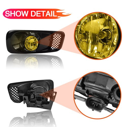 Front Bumper Yellow Lens Halogen Fog Lights Lamp for 1999-2000 for Honda Civic