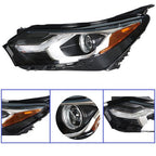 Halogen Headlight Assembly Chrome Driver Left Side For Chevy Equinox 2018-2019