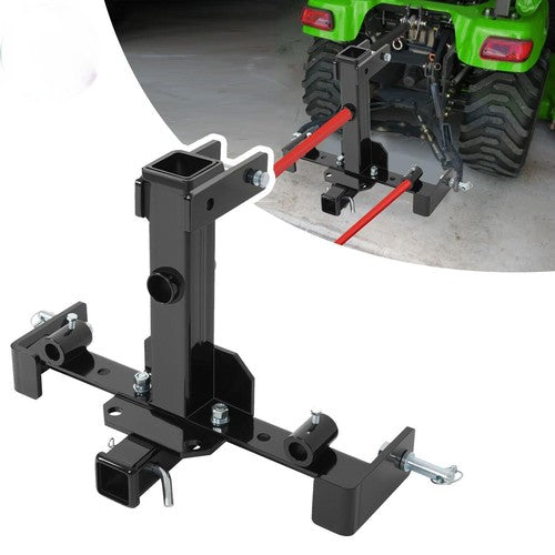 3 Point Receiver Trailer Hitch Attachment For Cat 1 Tractor Tow Drawbar Adapter
