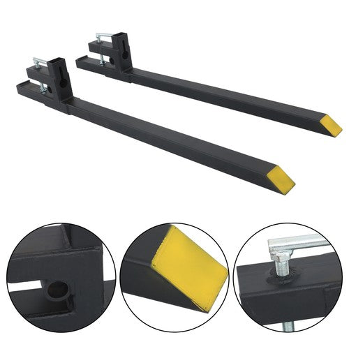 60" 2000 LBS Clamp on Pallet Forks Tractor Bucket Forks