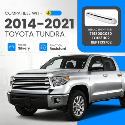 Chrome Front Upper Hood Bulge Molding Grille Trim for Toyota Tundra 2014-2021