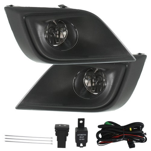 Right+Left Clear Lens Fog Lights Assembly w/Halogen Bulbs For 15- Nissan Murano