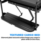 Rear Back Seat Kit Flip Folding Black Fit For Yamaha G14 G16 G19 G22 Golf Cart
