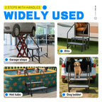 2 Step RV Steps With 2 Handrails And Step Mat 660 Lbs Load Capacity For Trailers