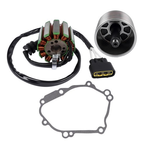 Engine Stator Coil Magneto Rotor Assy w/ Flywheel Gasket for Yamaha YZF R1 04-08