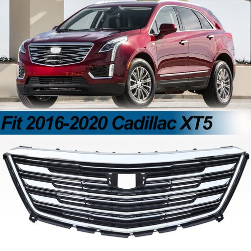 Front Bumper Upper Grille Chrome for Cadillac XT5 2016 2017 2018 2019 2020
