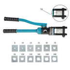 Hydraulic Clamp Wire Crimper Battery Cable Crimping Tool New 16T+13Mold