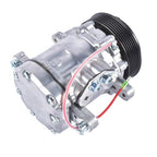AC Compressor with 6-Groove Pulley for Sanden SD7 Style Serpentine Belt HC5005BK