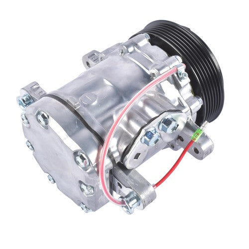 AC Compressor with 6-Groove Pulley for Sanden SD7 Style Serpentine Belt HC5005BK